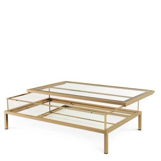 Coffee Table Harvey Rectangular Brushed Brass