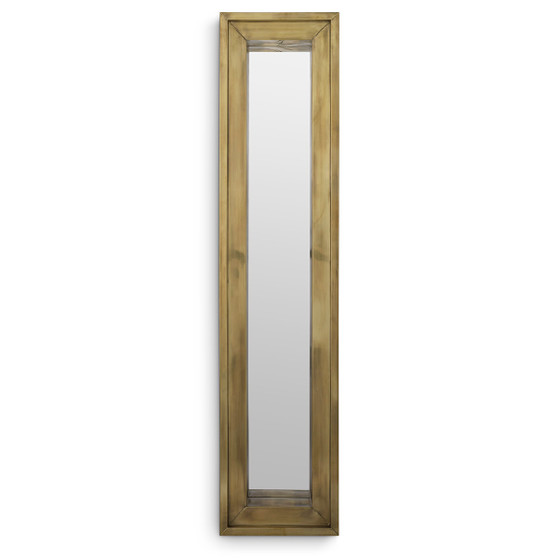 Mirror Magenta Rectangular S Vintage Brass Finish