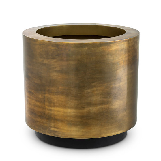 Planter Jasper Round S Vintage Brass Finish