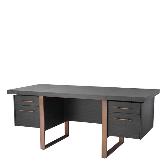 Desk Canova Charcoal Grey Oak Veneer