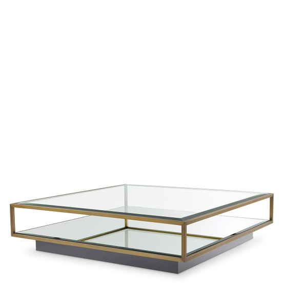 Coffee Table Tortona L Brushed Brass Finish