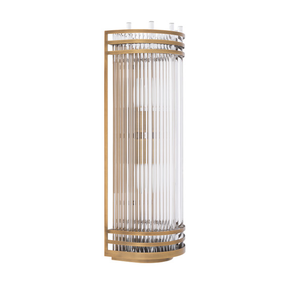 Wall Lamp Gulf L Antique Brass Finish