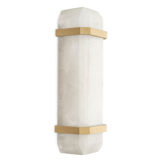 Wall Lamp Pandora Alabaster/Antique Brass Finish