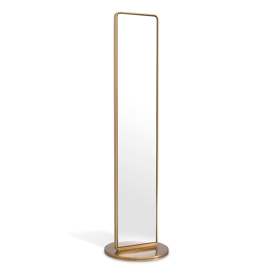 Floor Mirror Novo Brushed Brass Finish