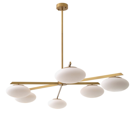 Chandelier Evergreen L Antique Brass Finish