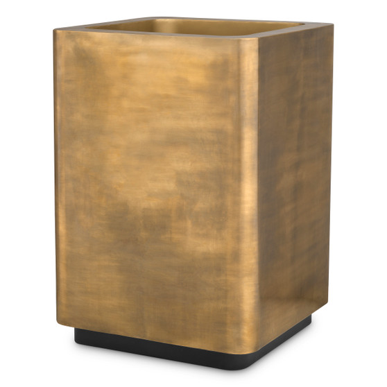 Planter Jasper Square High Vintage Brass Finish 70 x 70 x H. 100 cm