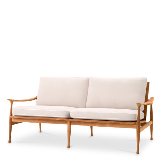 Outdoor Sofa Manzo Natural Teak/Flores Off-White
