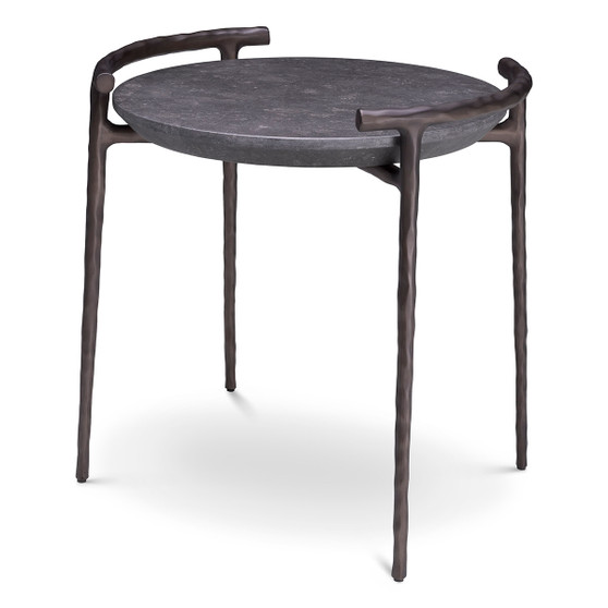 Side Table Arca Grey Marble/Bronze Finish