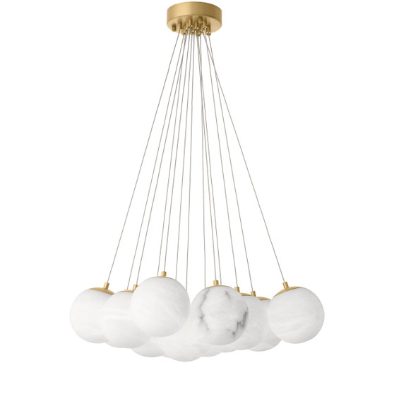 Chandelier Sphinx Antique Brass Finish/Alabaster
