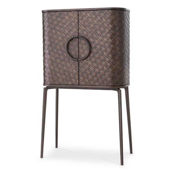 Wine Cabinet Nilsson Oak Veneer/Bronze Finish