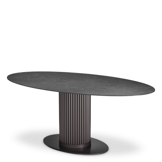 Outdoor Dining Table Volterra Marble Look Top