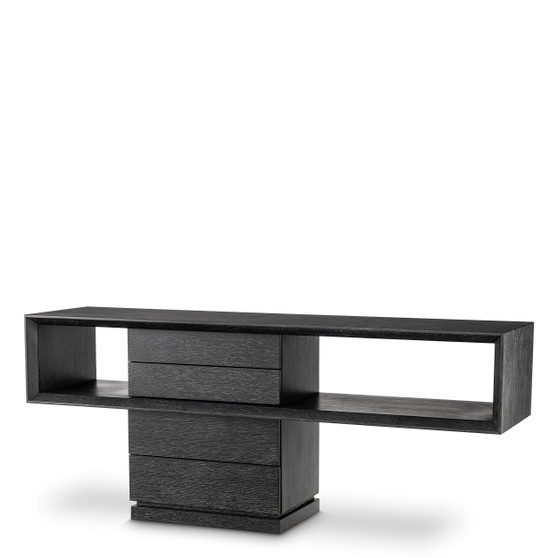 Console Table Mantua Charcoal Grey Oak Veneer