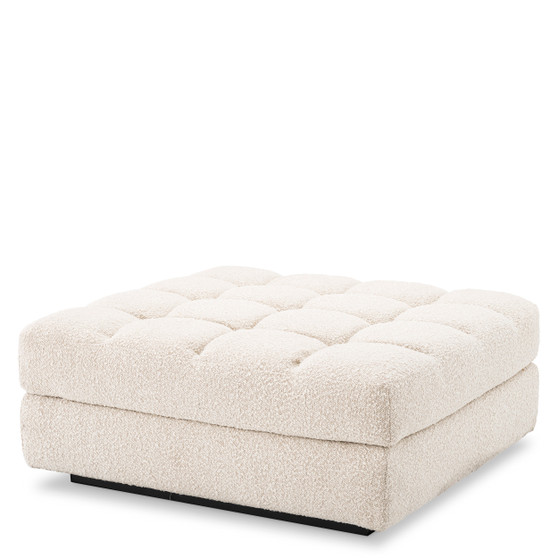 Modular Sofa Dean Bouclé Cream - Ottoman