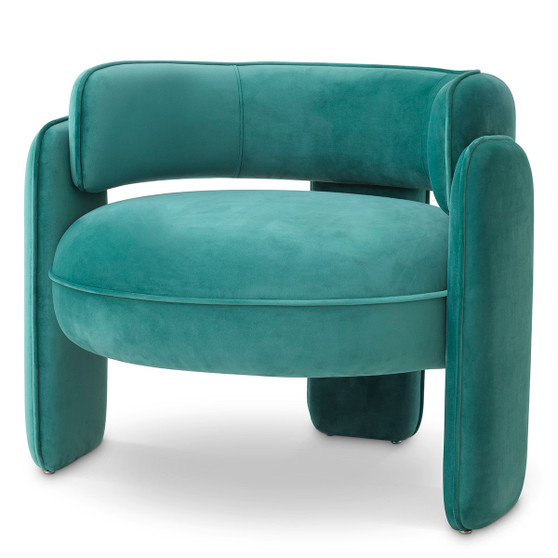 Chair Chaplin Savona Turquoise Velvet