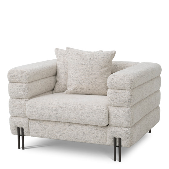 Chair York Seashell Off-White Bronze Finish