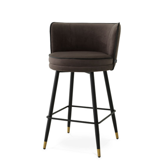 Counter Stool Grenada Savona Grey Velvet