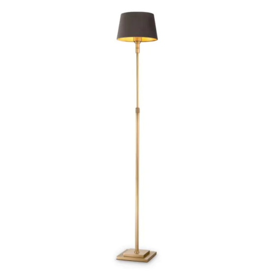 Floor Lamp Tryon Brushed Brass Finish