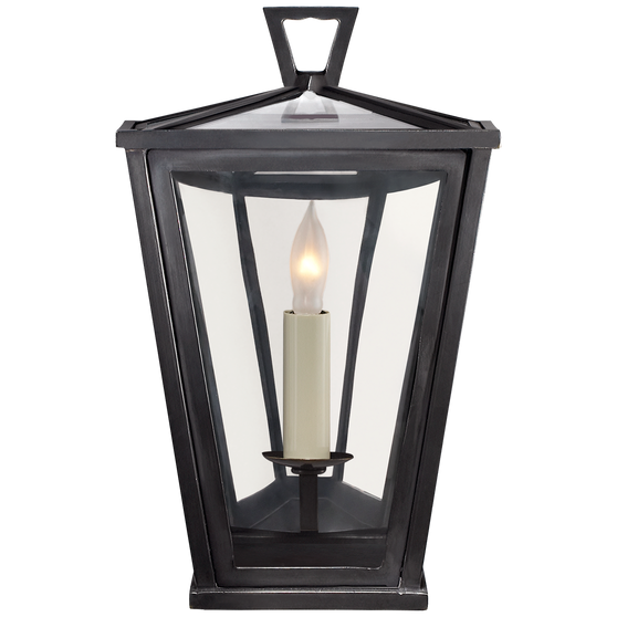 Darlana Mini 3/4 Wall Lantern in Bronze with Clear Glass