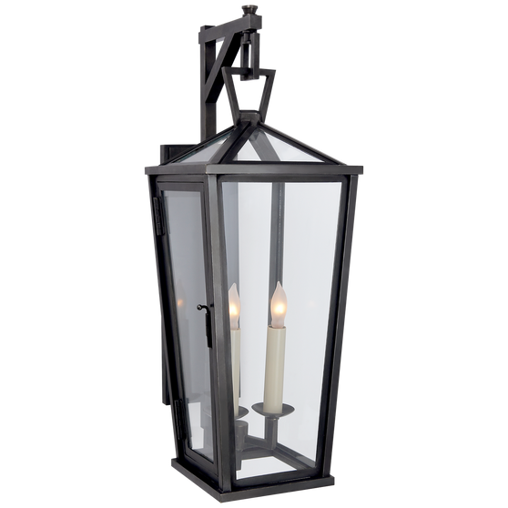 Darlana Small Tall Bracketed Wall Lantern in Bronze