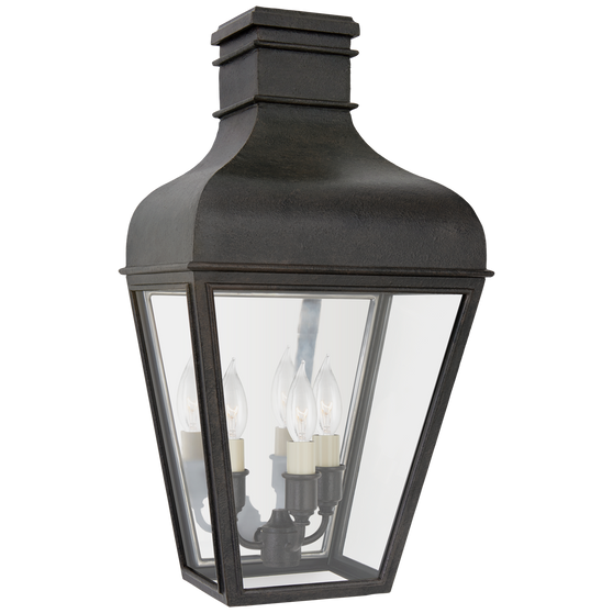 Fremont Small 3/4 Wall Lantern in French Rust with Clear Glass
