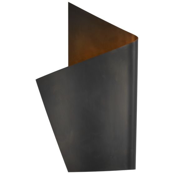 Piel Left Wrapped Sconce in Bronze