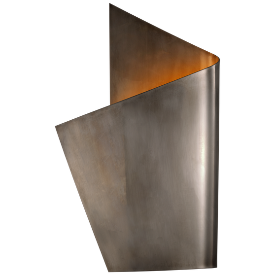Piel Left Wrapped Sconce in Pewter