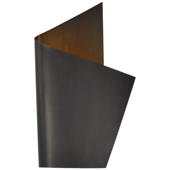 Piel Right Wrapped Sconce in Bronze