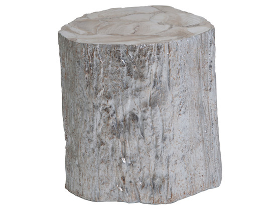 Trunk Segment Spot Table - Silver Leaf