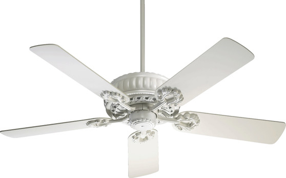 52" 5 Blade Empress Fan - White
