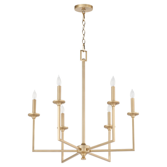 Eldorado 6 Light Chandelier - Brass