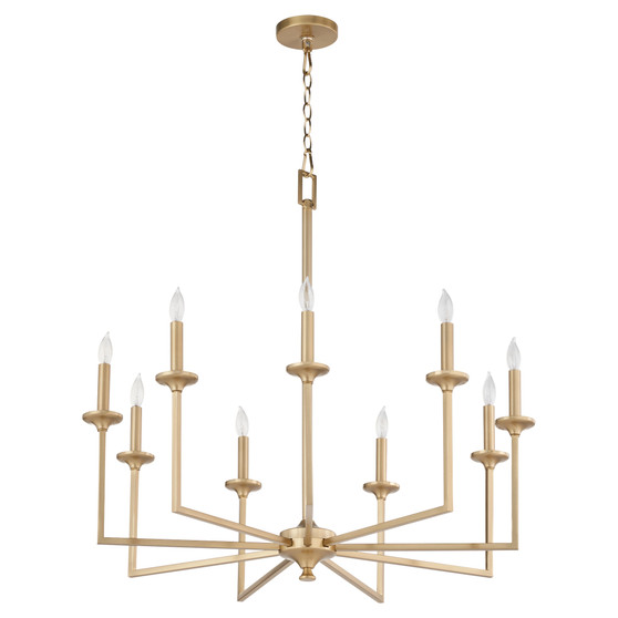Eldorado 9 Light Chandelier - Brass