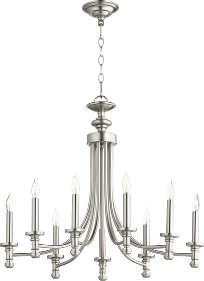Rossington 9 Light Chandelierelier - Nickel