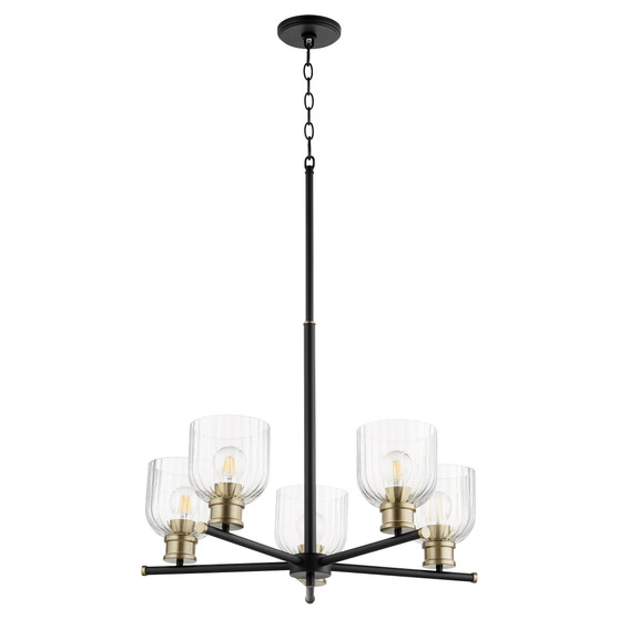 Monarch 5 Light Chandelier - Black
