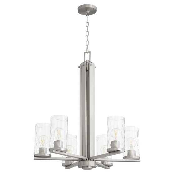 Steinway 6 Light Chandelier - Nickel