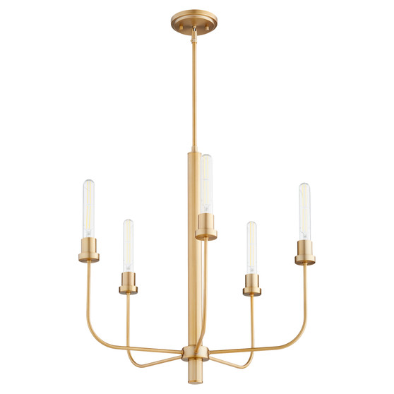 Sheridan 5 Light Chandelier - Brass