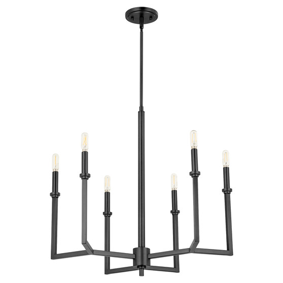 Merrick 6 Light Chandelier - Black