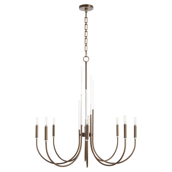Summit 8 Light Chandelier - Dark Brass