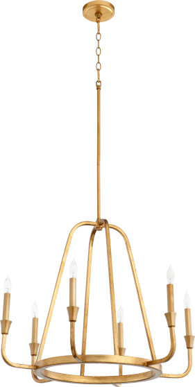 Marquee 6 Light Chandelier - Gold