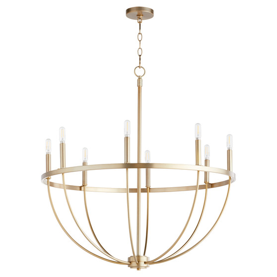 Tribute 8 Light Chandelier - Brass