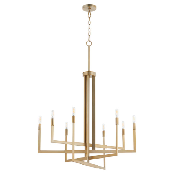 Bolero 8 Light Chandelier - Brass