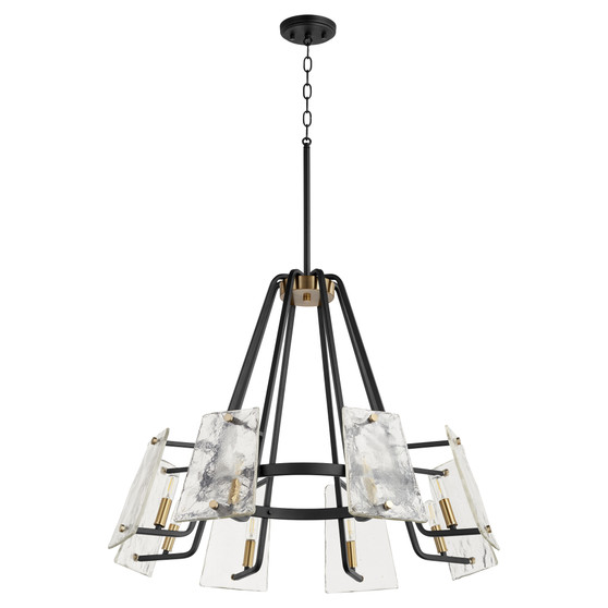 Tioga 8 Light Chandelier - Black
