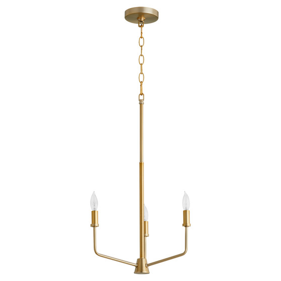 Harmony 3 Light Chandelier - Brass
