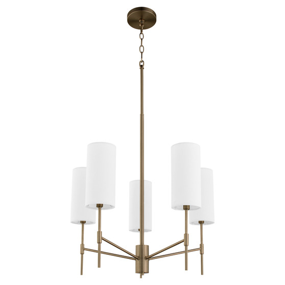 Hamilton 5 Light Chandelier - Dark Brass