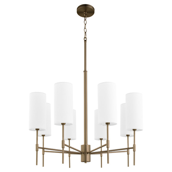 Hamilton 8 Light Chandelier - Dark Brass