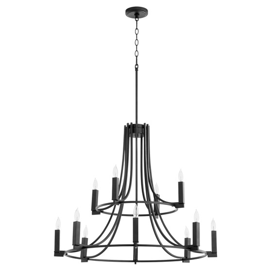 Olympus 12 Light Chandelier - Black