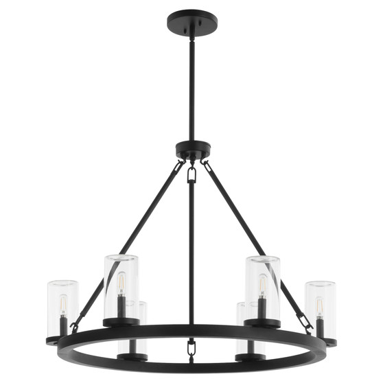 Gentry 6 Light Wet Chandelier - Black