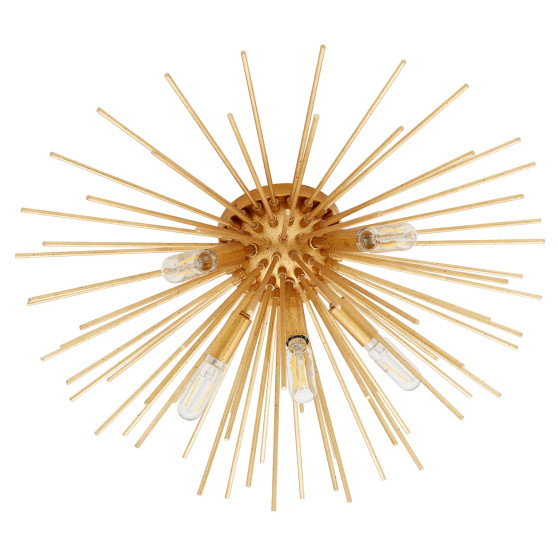 Electra 5 Light Ceiling Mount - Gold