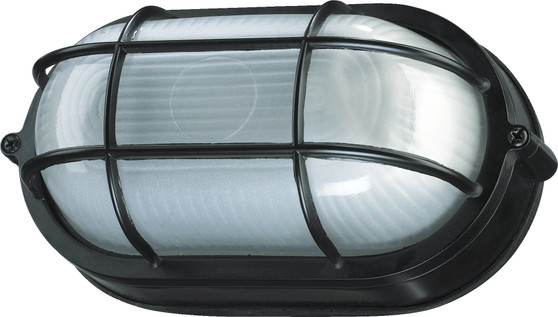 1 Light Oval Bulkhead - Black