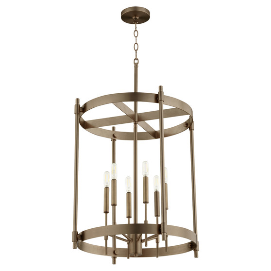 Hamilton 6 Light Entry - Dark Brass