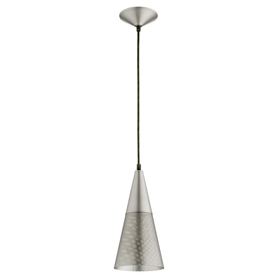 Mesh Cone Pendant - Nickel